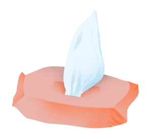 Lingettes humides (ménager, hygiène)