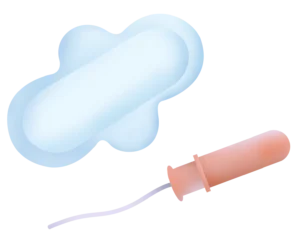 Tampons, applicateurs et serviettes hygiénique + emballages